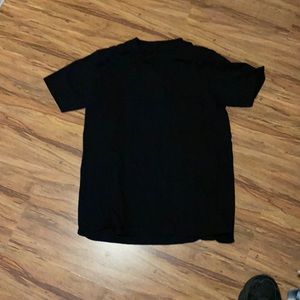 Black V-neck shirt